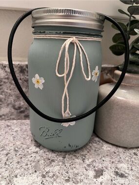 James Avery Sage Green Necklace with Cream Cord and Silver Accent
